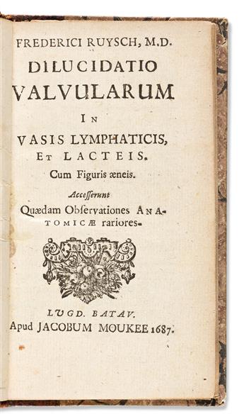 Ruysch, Frederik (1638-1731) Dilucidatio Valvularum in Vasis Lymphaticis, et Lacteis. Cum Figuris Aeneis.